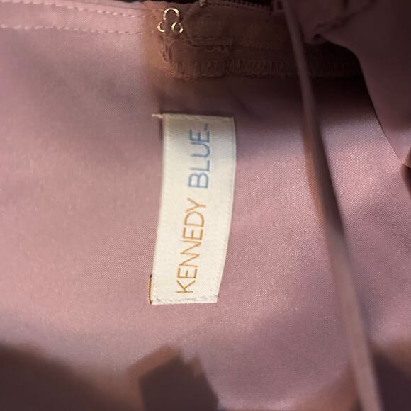 Fairy classic Kennedy Blue Mauve Chiffon Bridesmaid Dress – Size Small – Halter - Picture 3 of 4